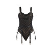 Subblime - 9542277 Body Avec Chaînes + Porte-Jarretelles Noir L/Xl